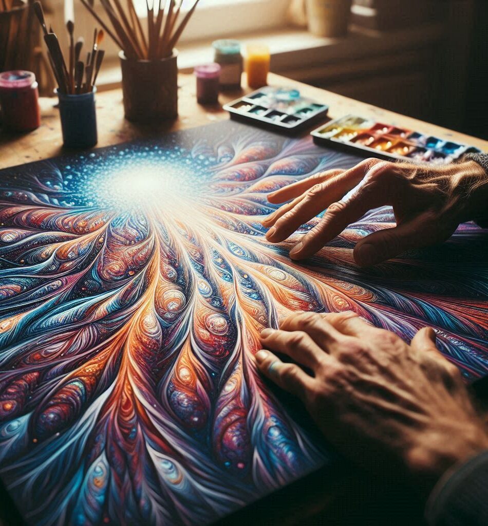 Artistic image feel the beauty even blind