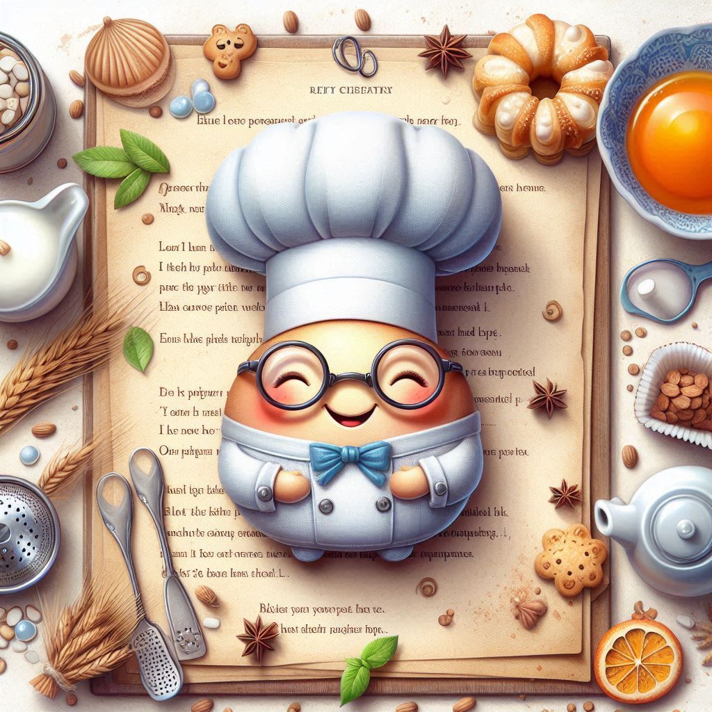 Artistique image pour un poème une boulangere mignonne avec petite lunette