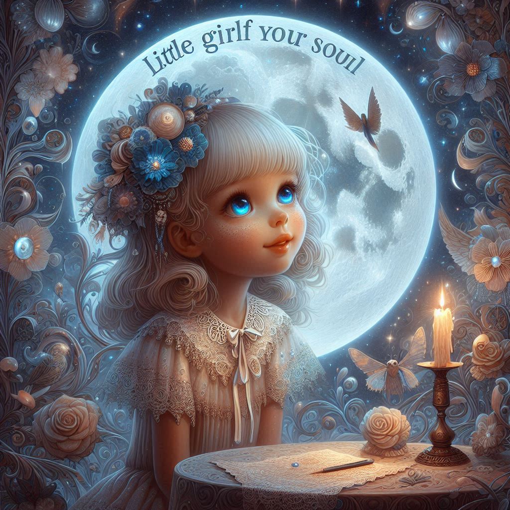 Little girl of the moon In your soul, these silver reflections