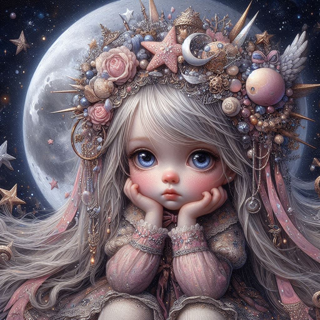Little girl of the moon, these silver reflections