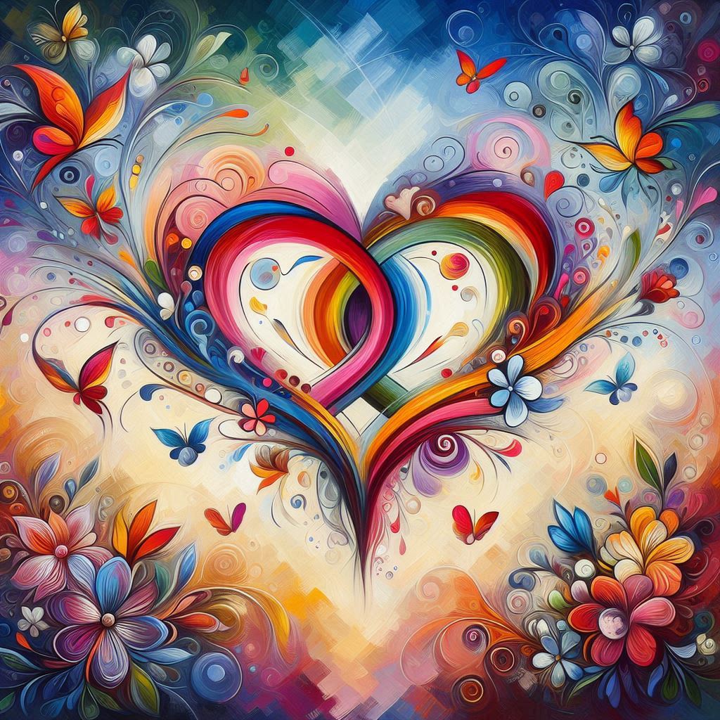 artistic image of love and friendship